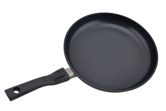 Edition 13 - flache Pfanne aus Aluguss opt. mit abnehmbarem Stiel (B - Ware) - die Pfanne®