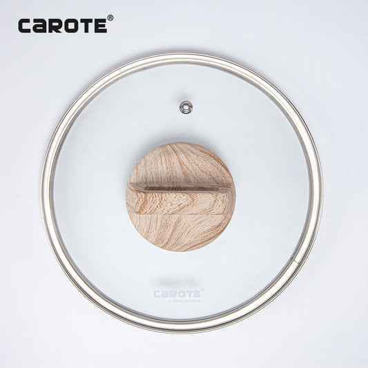 Hitzebeständiger Glasdeckel der Serie Carote® Woody - Vogelperspektive