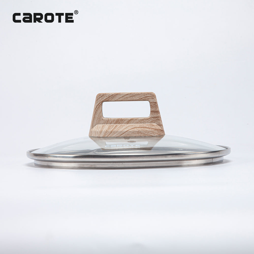 hitzebeständiger Glasdeckel der Serie Woody von Carote in diversen Durchmessern erhältlich