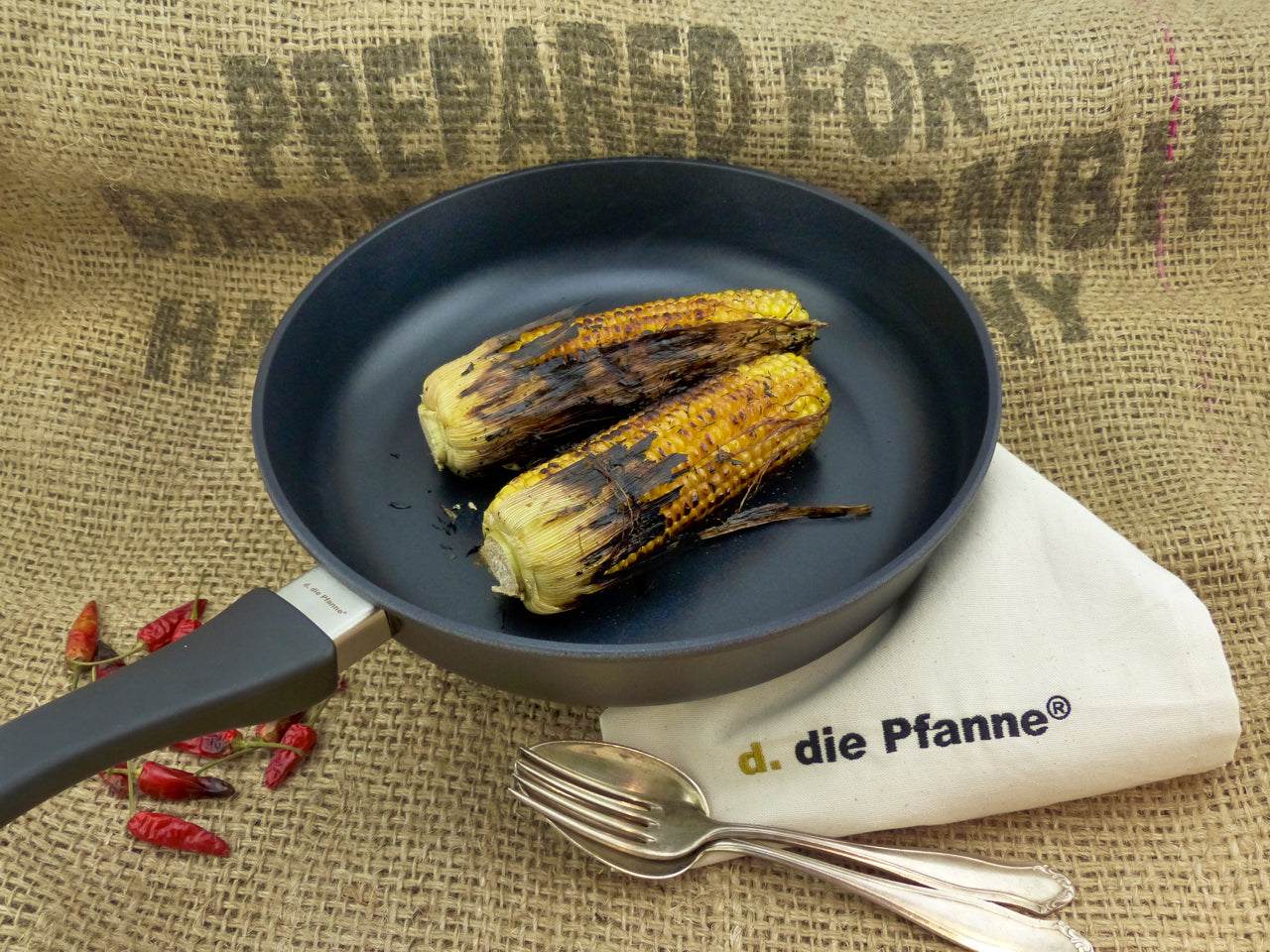 Tiefe Aluguss-Pfanne Edition 13 mit abnehmbarem Stiel, perfekt für fettarmes Braten, 28 cm Durchmesser, B-Ware.