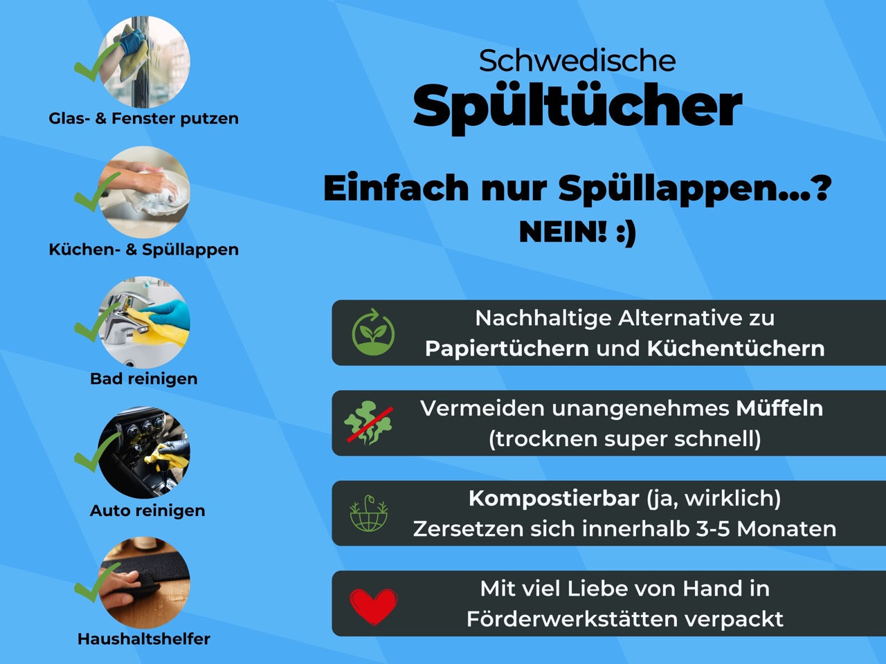 Bier Spültücher bedruckt (5x) als nette Geschenkidee