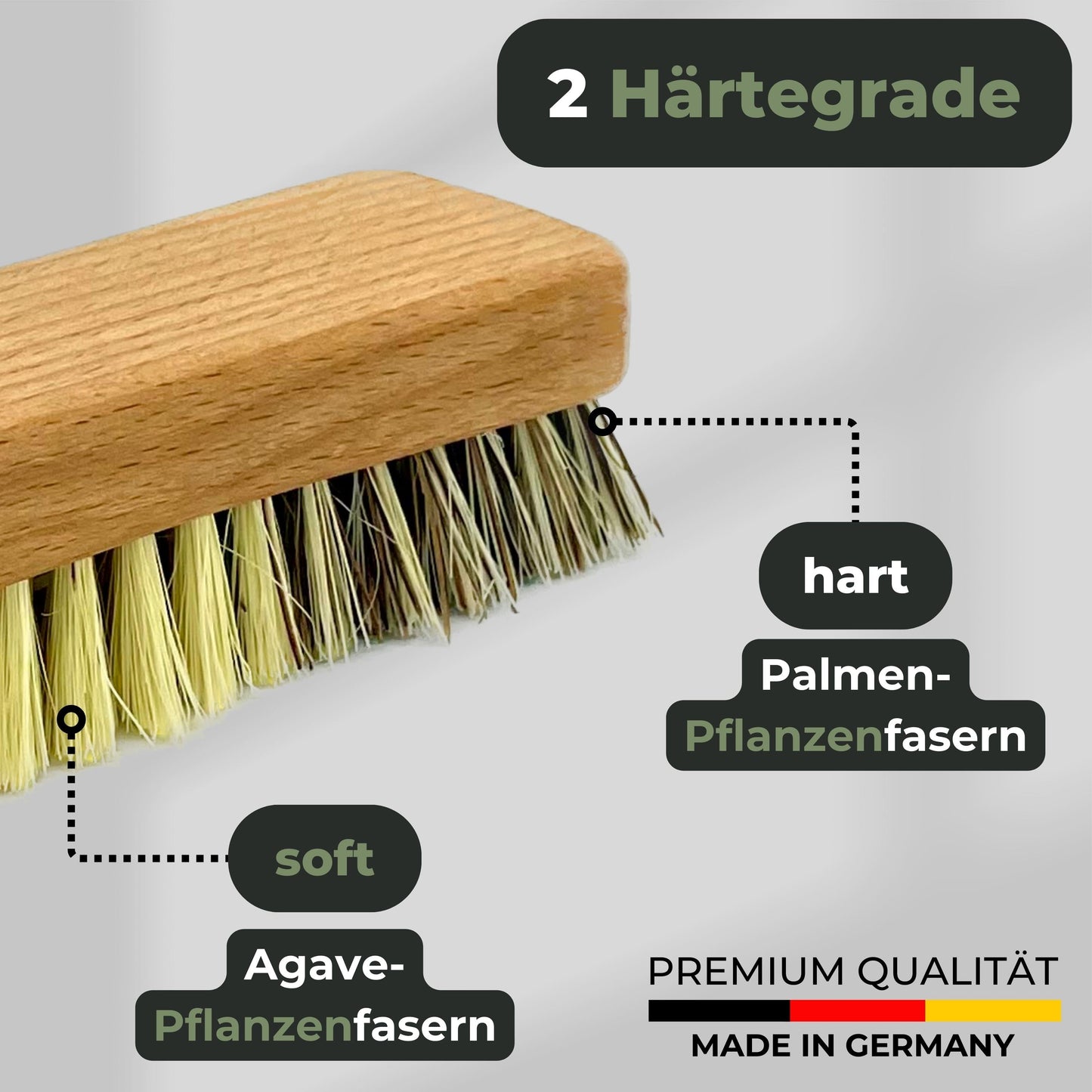 Gemüsebürste Holz zwei Härtegrade - Obst- & Gemüsereiniger