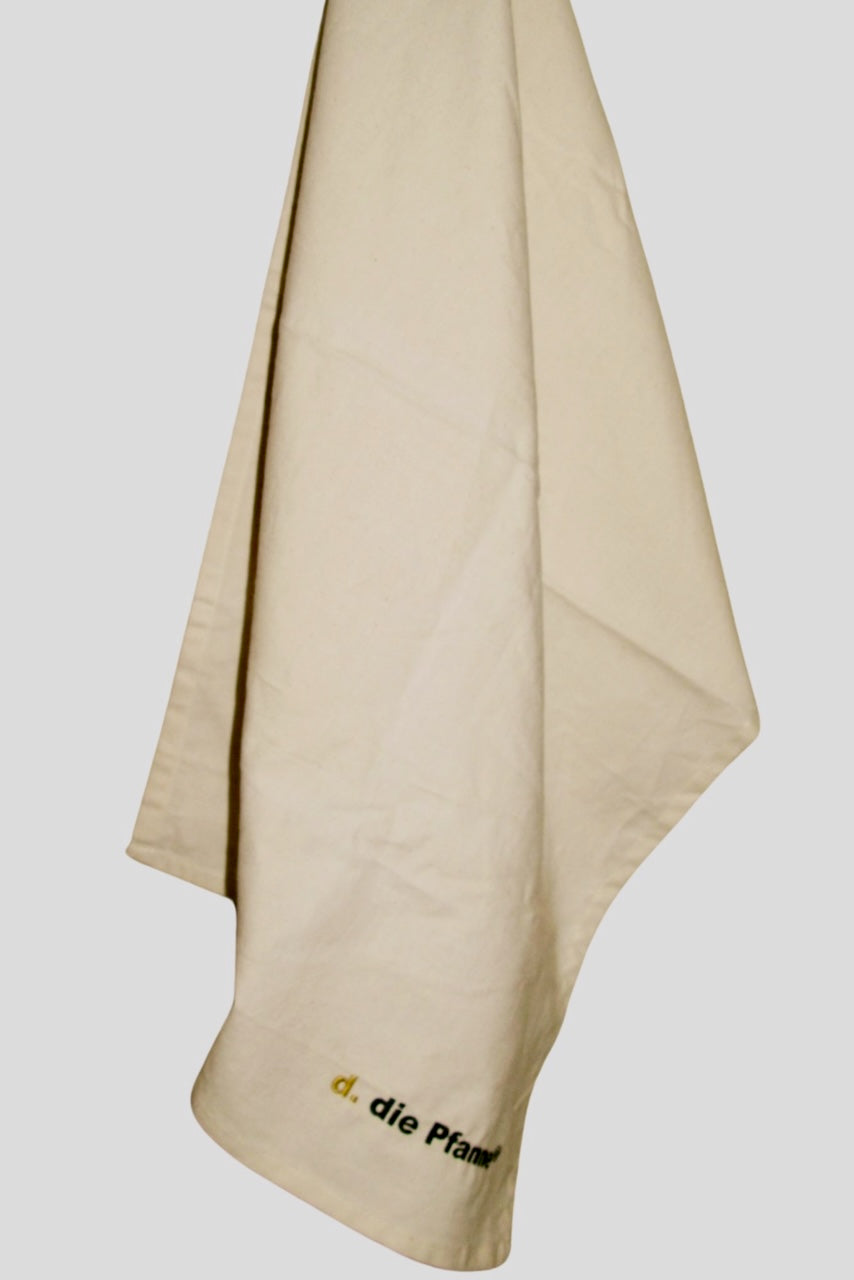 Geschirrtuch mit Logo von die Pfanne eingestickt