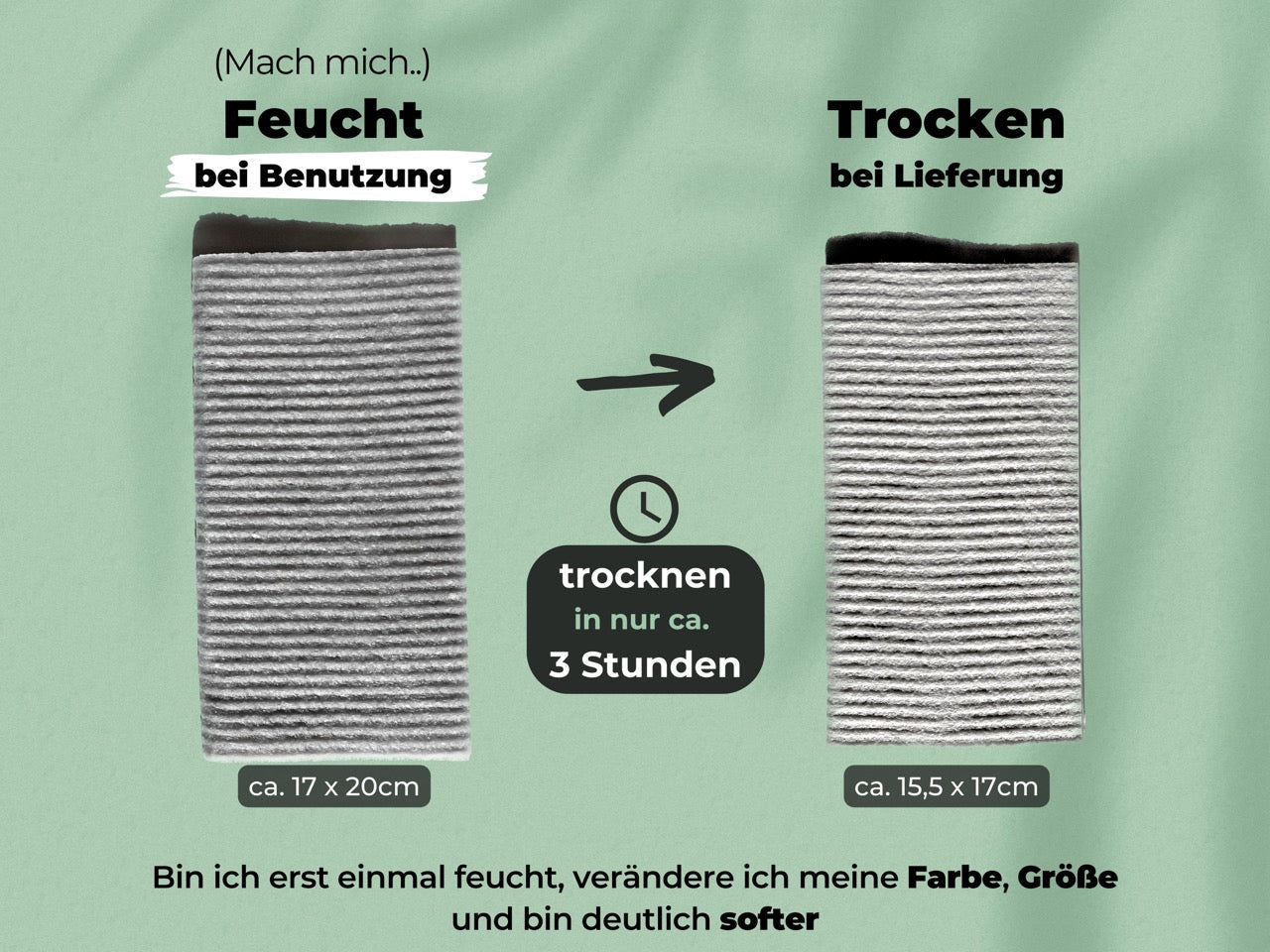 Spültücher Grau aus Baumwolle & Holz-Zellstoff - waschbar & extra Saugstark - Made in Sweden