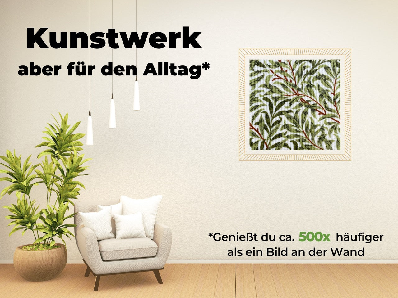 3x Art Spültücher waschbar - Original William Morris Willow Bough