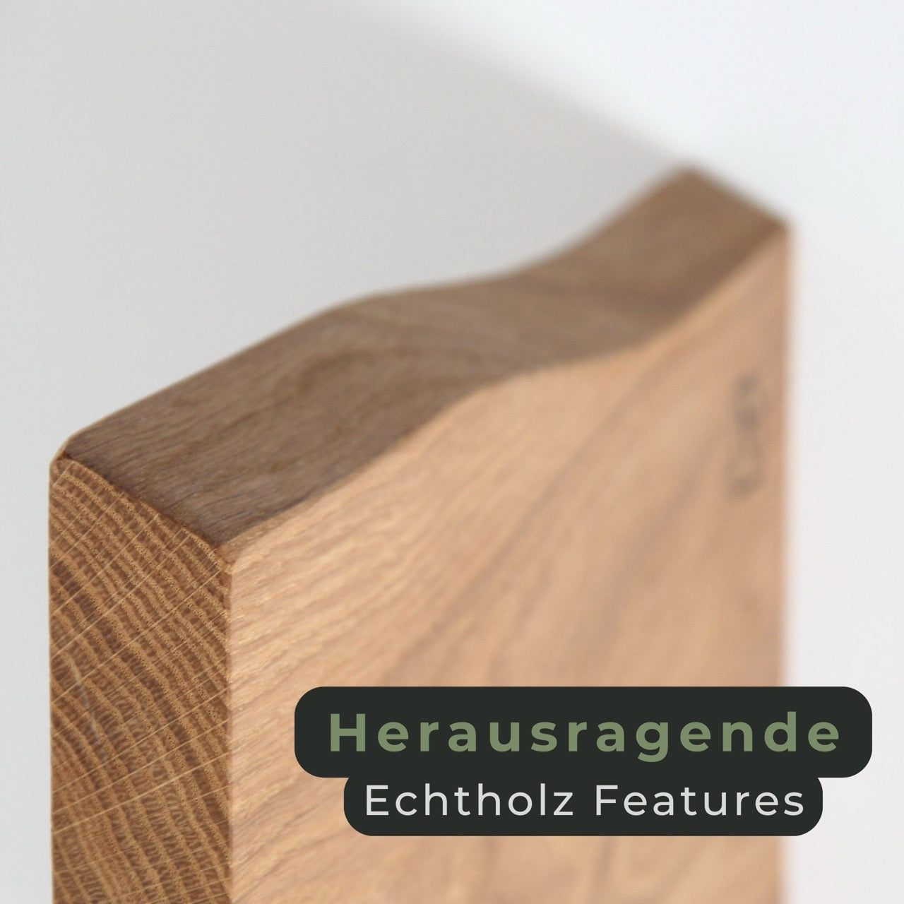 Schneidebrett Holz aus Eiche Massiv - einzigartige Holz Optik (40x27x3cm)