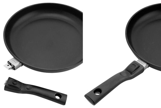 Tiefe Aluguss-Pfanne Edition 13 mit abnehmbarem Stiel, Antihaftbeschichtung.